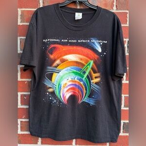 Vintage 90’s Smithsonian National Air & Space Museum Solar System XL T-Shirt F1